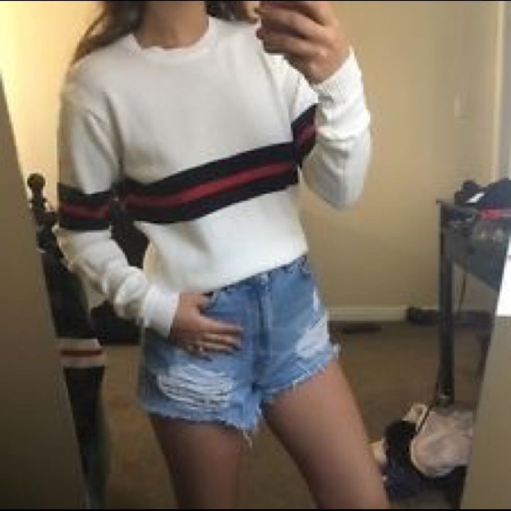 Arm Striped Sweater